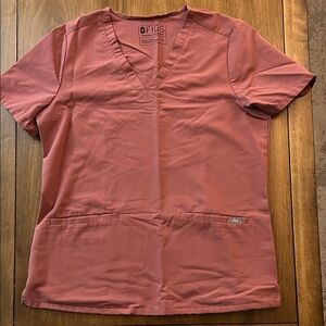 Figs Women's V-Neck Scrub Top - Dusty Pink